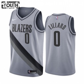 NBA Portland Trail Blazers Trikot Damian Lillard 0 2020-21 Earned Edition Swingman - Kinder